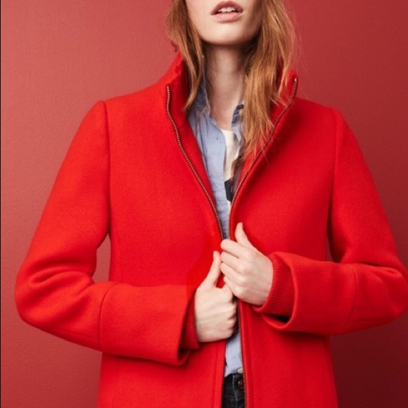 J. Crew Jackets & Blazers - J.Crew Wool Coral Coat with Zipper Closure